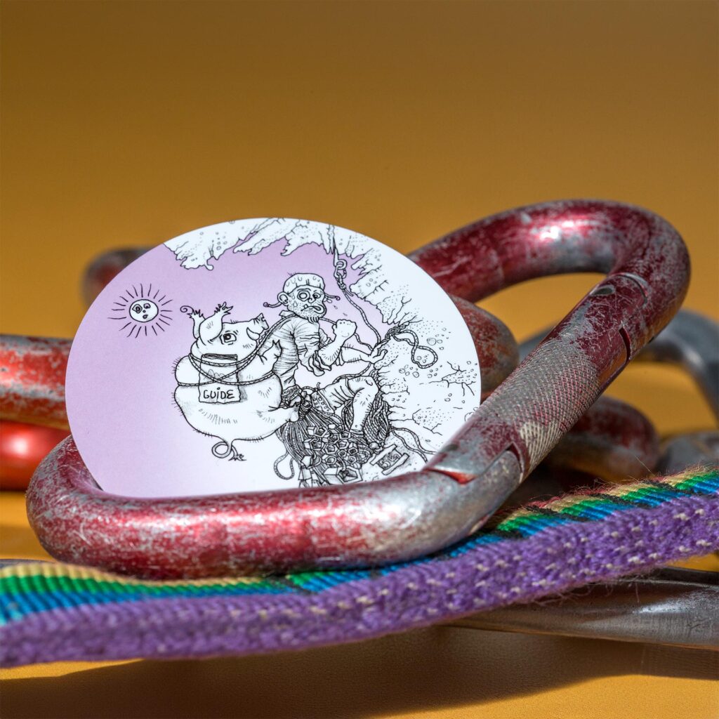 Pexeso horolezci, prase, nosič, karabina, preska.