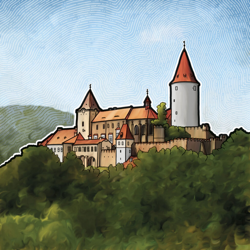 Ilustrace hradu Křivoklát.