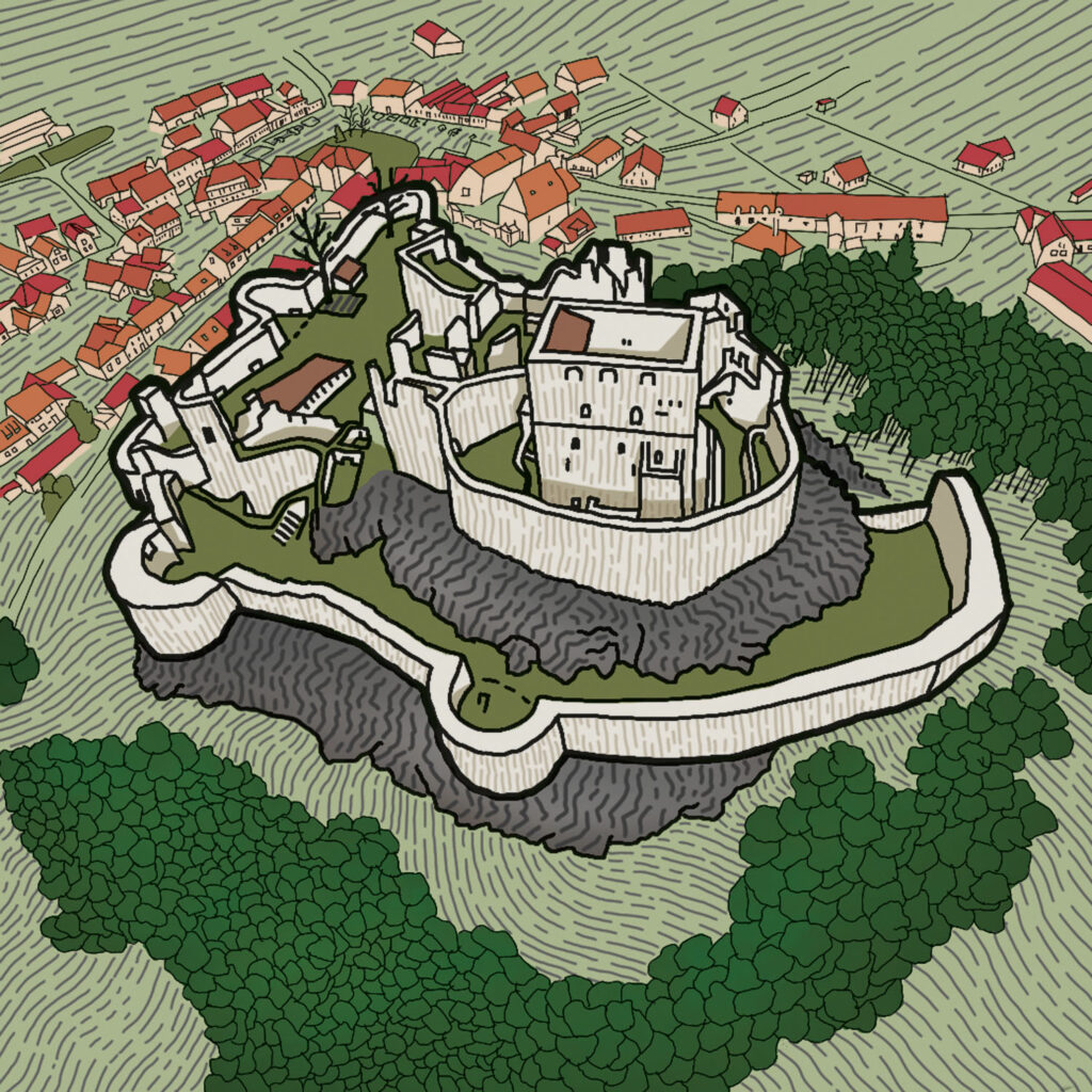 Ilustovaný hrad Rabí.